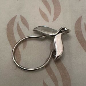 Vintage RETIRED James Avery Whale Tail Charm Holder Sterling Silver